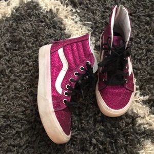 Hot pink glitter Vans